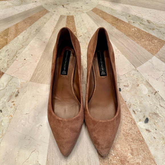 Brown Suede Women's Kitten Heels 7.5 - Picture 2 of 6